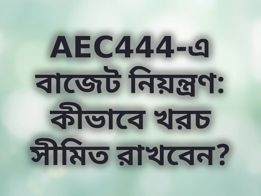 বাজেট ম্যানেজমেন্ট টিপস
